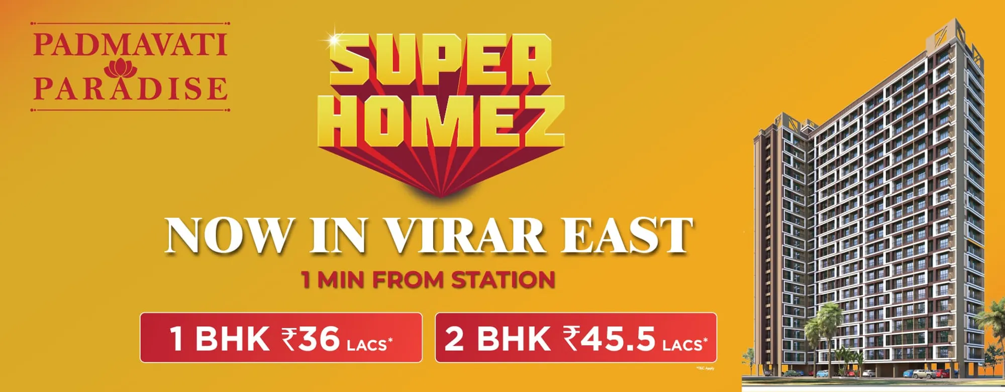 1, 2 & 3 BHK Apartment in Virar West