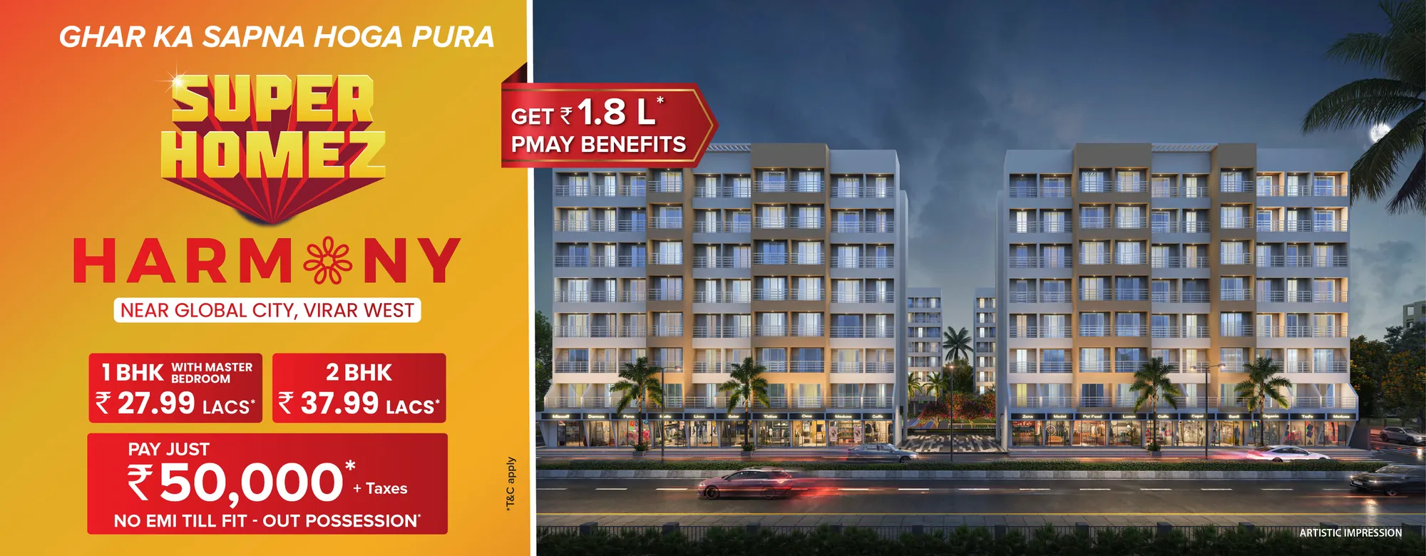 1, 2 BHK Flats in Virar West